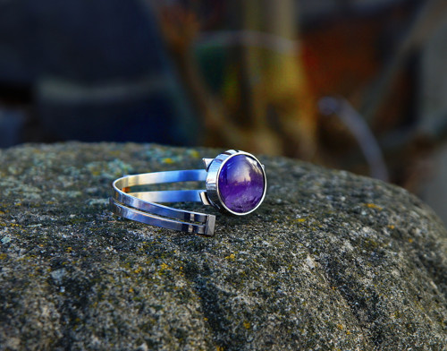 Nerezový náramek...." Violet eye " — foto 4