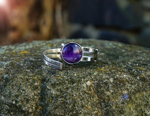 Nerezový náramek...." Violet eye " — foto 6