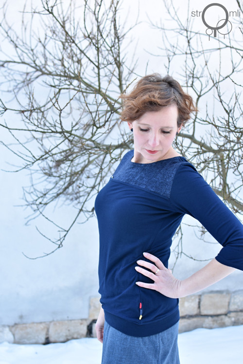Modré-sedýlko denim, vel. S — foto 2