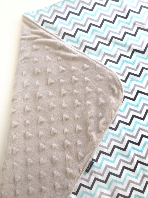 Mimi deka - designový chevron a minky — foto 3
