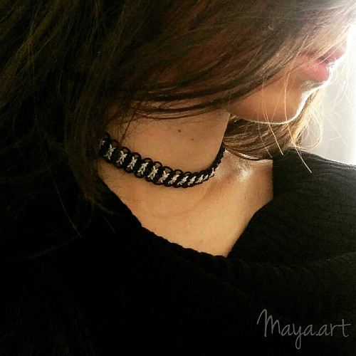 Béžovohnědý náhrdelník "CHOKER" — foto 2