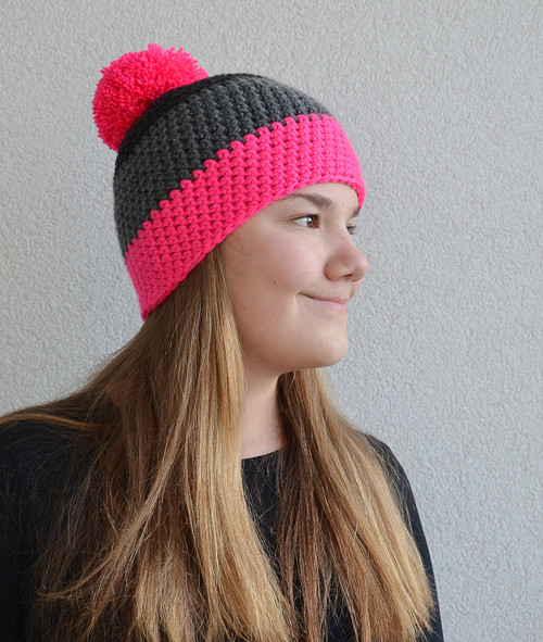 Čepice NEON PINK and ANTRACIT — foto 3