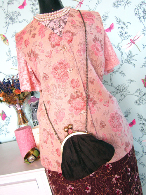 Kabelečka rámová chocolate — foto 4