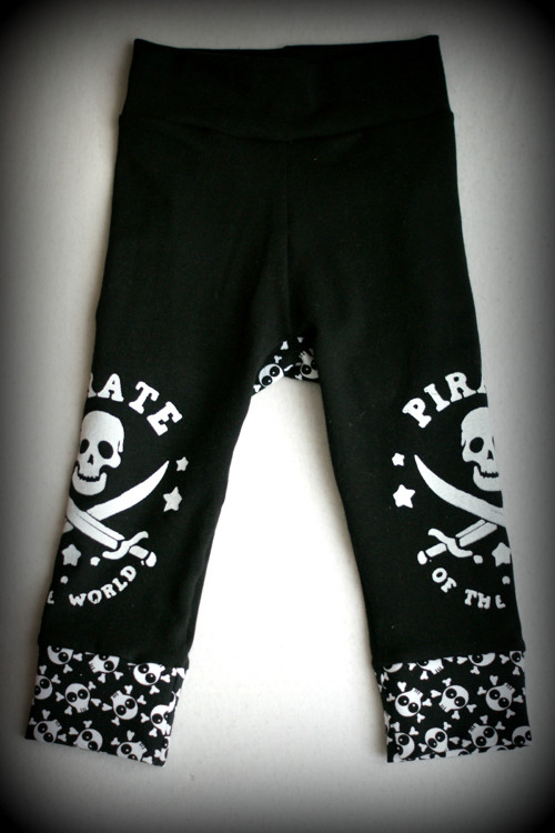 RARA - baby legíny BASIC black PIRATE vel. 80 — foto 4