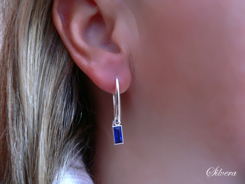 Stříbrný 925 SET Ellie Rectangle zirkon — foto 2