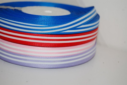 Stuha rypsová š.10 mm: Striped Blue — foto 2