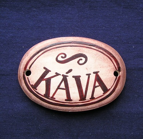 Keramická cedulka "Káva" — foto 2