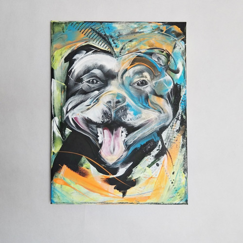 Staffie in colours....obraz — foto 2