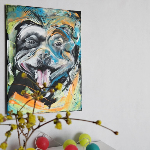 Staffie in colours....obraz — foto 3