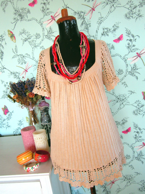 Háčkovaná tunika boho hippie — foto 2