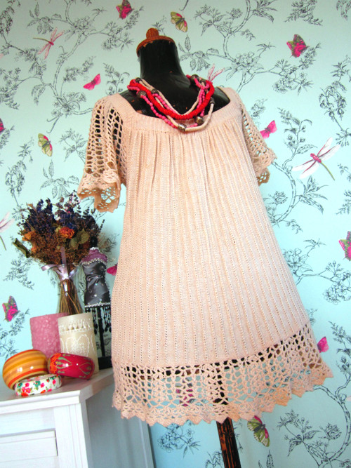 Háčkovaná tunika boho hippie — foto 4