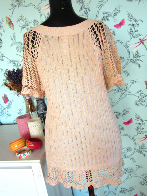 Háčkovaná tunika boho hippie — foto 5