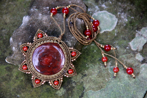 Mandala boho vílí náhrdelník s jaspisem — foto 5