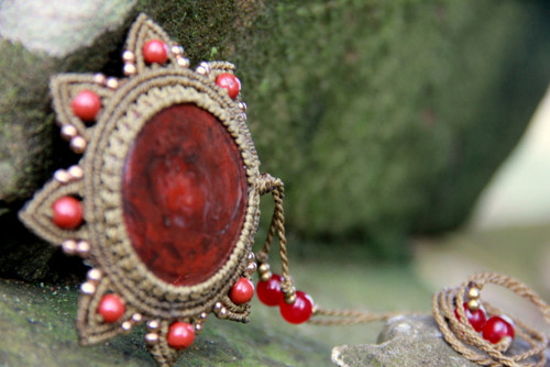 Mandala boho vílí náhrdelník s jaspisem — foto 6