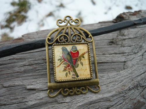 Brož Vintage Birds — foto 2