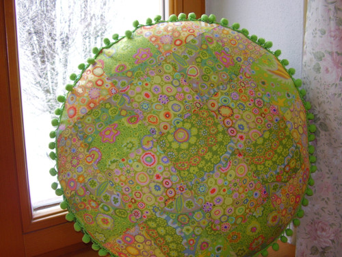 Meditační sedák Zelenkavý (průměr 50 cm) — foto 4