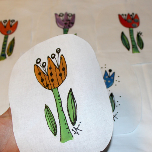 Origo malované nášivky TULIPÁNY velké — foto 4