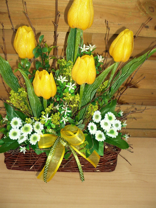 Jarní tulipánový košík — foto 2