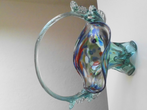 Skleněný košík (výška 27 cm) — foto 2