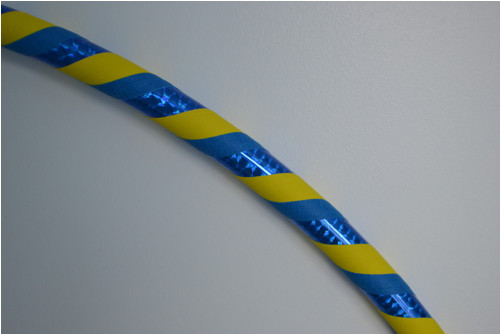 Obruč na hooping modro-žlutá 95 cm SLEVA! — foto 2
