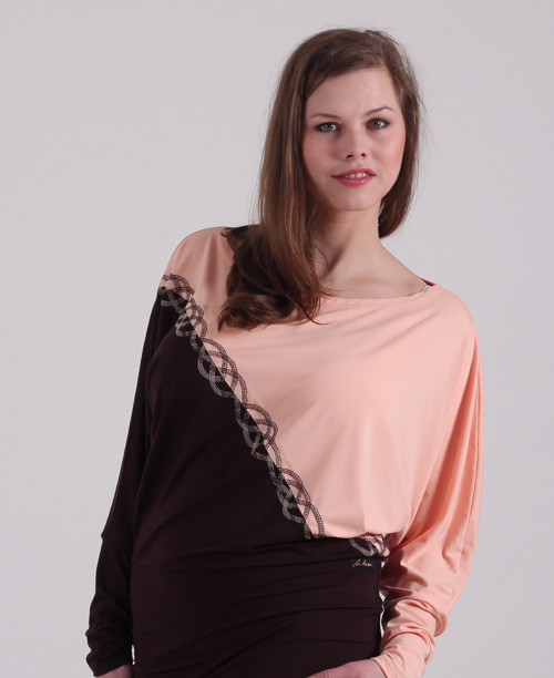 Meruňkovohnědé šaty - vel. M / SLEVA 50 % — foto 2