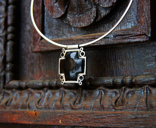 Nerezový náhrdelník..." Black cross " — foto 2