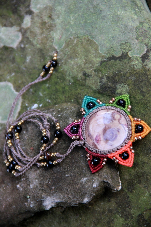 Mandala náhrdelník s jaspisem — foto 4