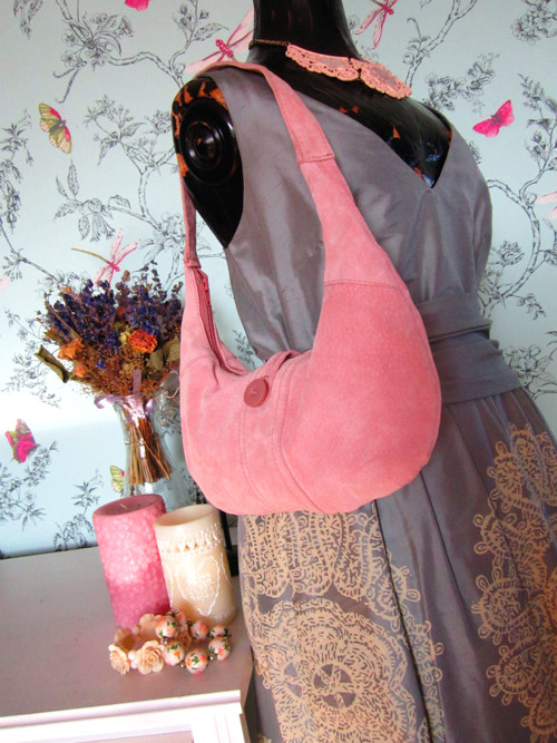Kabelečka pink&semiš — foto 3