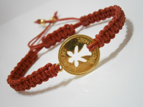 "Angel" náramek - červený (macramé/Kabbalah) — foto 2