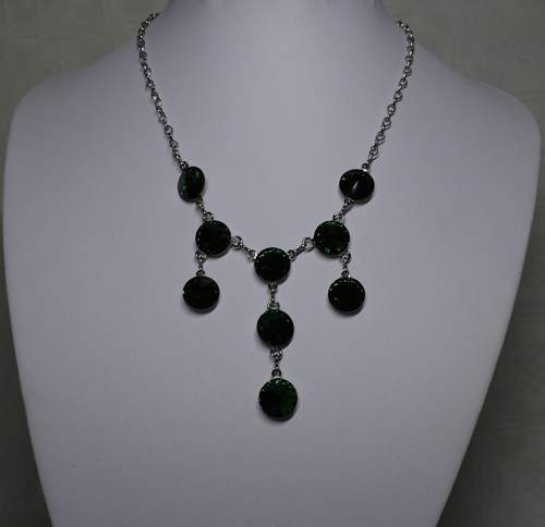 Dark green - náhrdelník Swarovski — foto 3