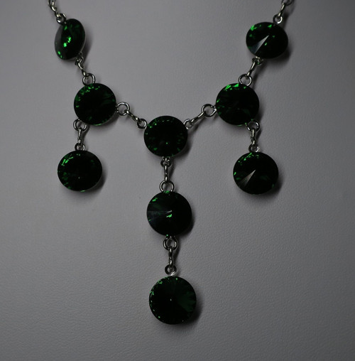 Dark green - náhrdelník Swarovski — foto 4