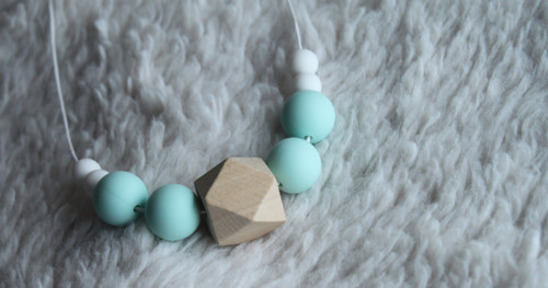 Kousací Korále - Natural / Mint / White — foto 2