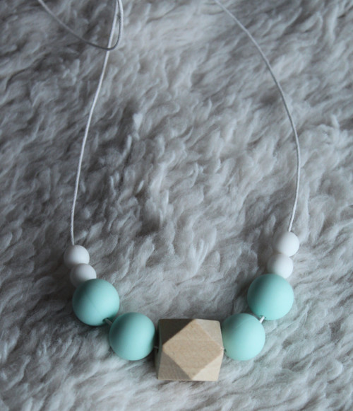 Kousací Korále - Natural / Mint / White — foto 3