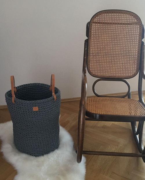 Velký háčkovaný koš - různé barvy — foto 2