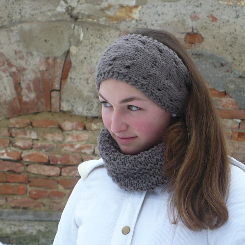 Vlněná čelenka.....béžová — foto 3
