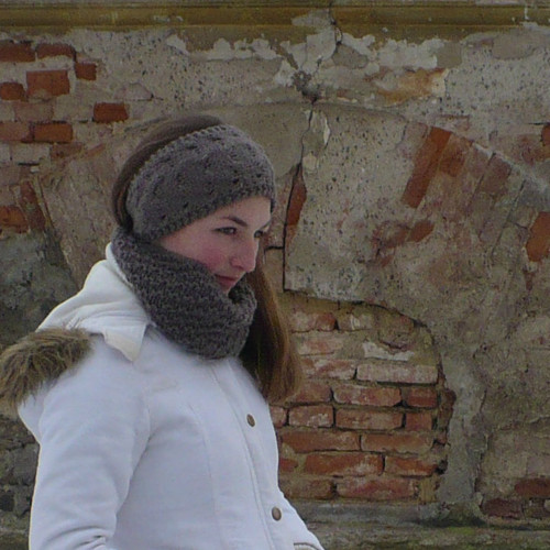 Vlněná čelenka.....béžová — foto 5