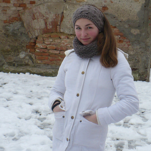 Vlněná čelenka.....béžová — foto 4