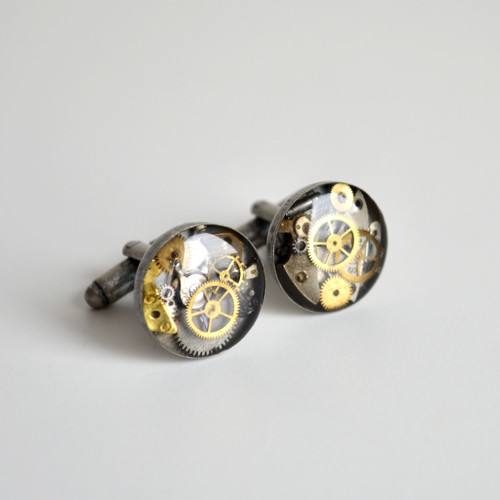 Manžetové Knoflíčky -Steampunk , Antické — foto 2