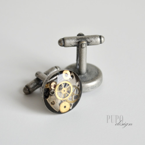 Manžetové Knoflíčky -Steampunk , Antické — foto 3