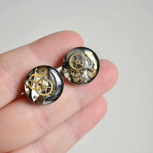 Manžetové Knoflíčky -Steampunk , Antické — foto 4