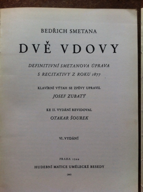 Bedřich Smetana - Dvě vdovy — foto 3