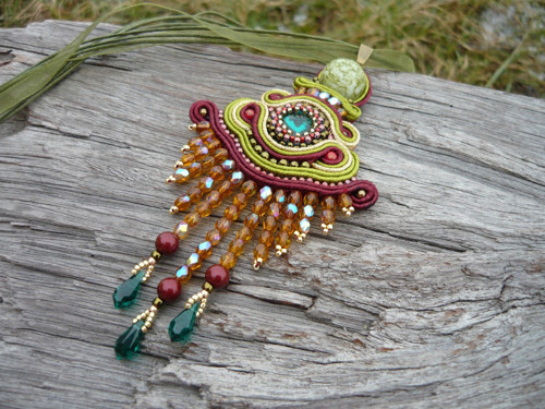 Soutache náhrdelník Šamanka z orientu — foto 2