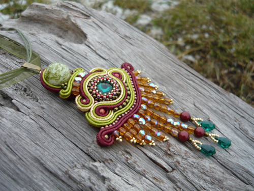 Soutache náhrdelník Šamanka z orientu — foto 3