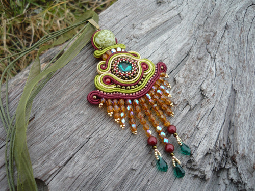 Soutache náhrdelník Šamanka z orientu — foto 4
