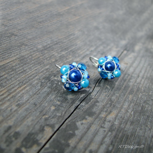 Náušničky MINI Blue...CH.OCEL — foto 2