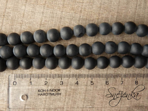 Onyx matovaná kulička 8 mm, 2 ks — foto 2