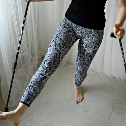 Legíny Black and White Paisley — foto 5