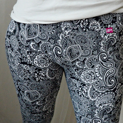 Legíny Black and White Paisley — foto 6