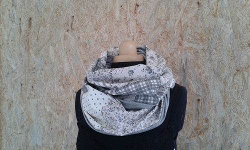 Nákrčník fleece x bavlna - Patchworkový vzor — foto 2