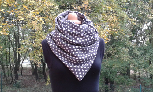 Nákrčník fleece x bavlna - Patchworkový vzor — foto 3